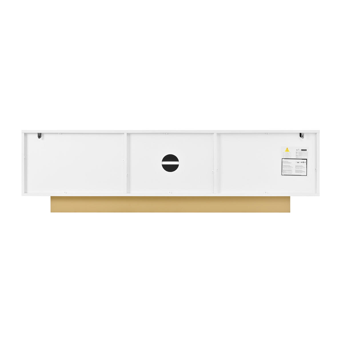 TV-LOWBOARD aus MDF und Holzwerkstoff 170x40,5x47 cm Weiß mit Kabelmanagement und Stauraum - Weiß, Holzwerkstoff (170/47/40.5cm) - Modfu