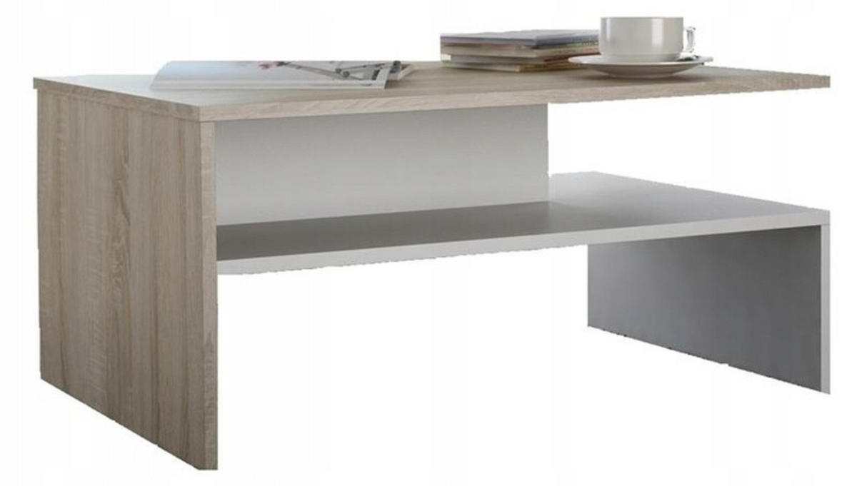COUCHTISCH OLA Sonoma Eiche-Weiß 100/48/50 cm - Multicolor, Holzwerkstoff (48/100/50cm) - Matkam Möbel