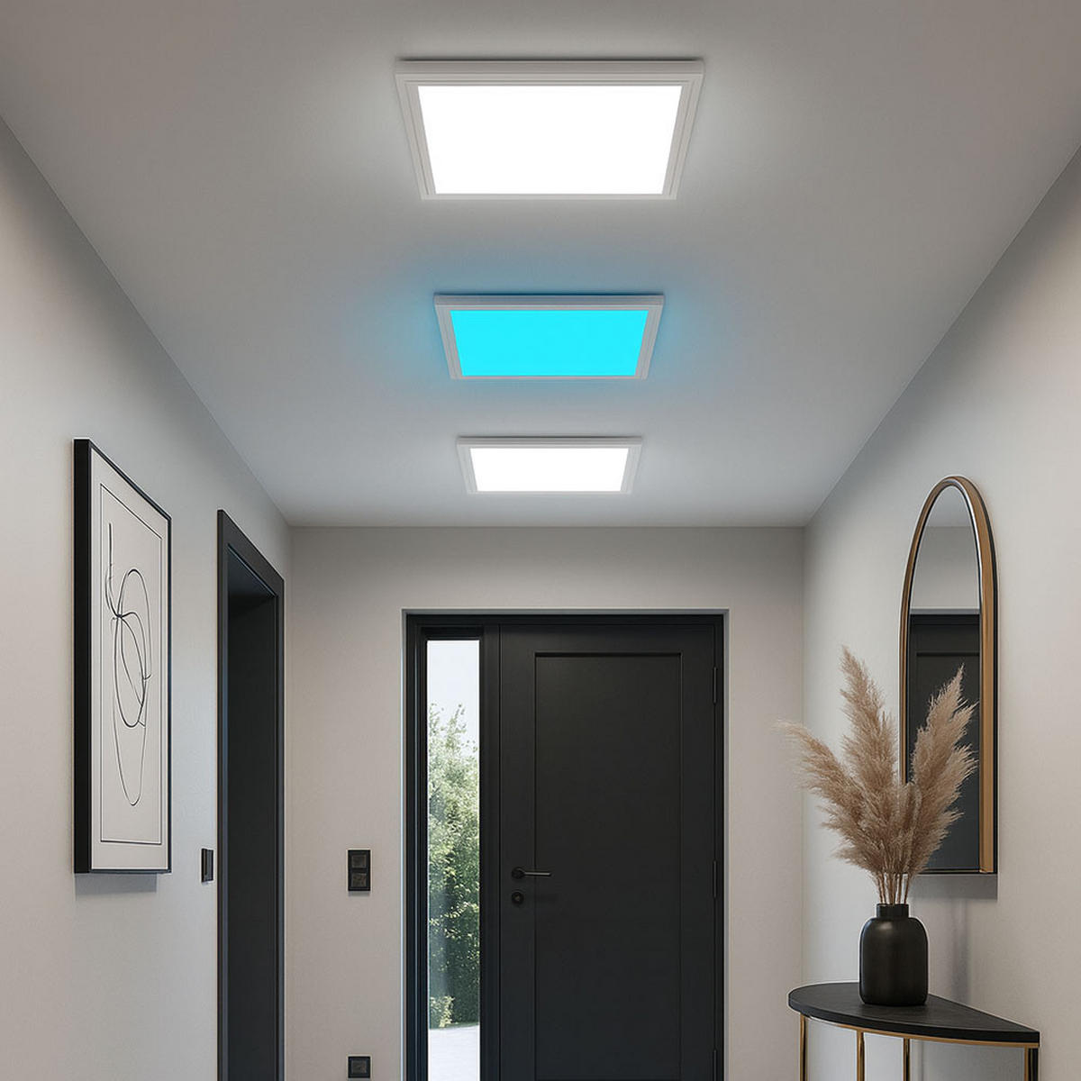 LED PANEL Weiß Kunststoff - Weiß, Metall (30/30/11cm)