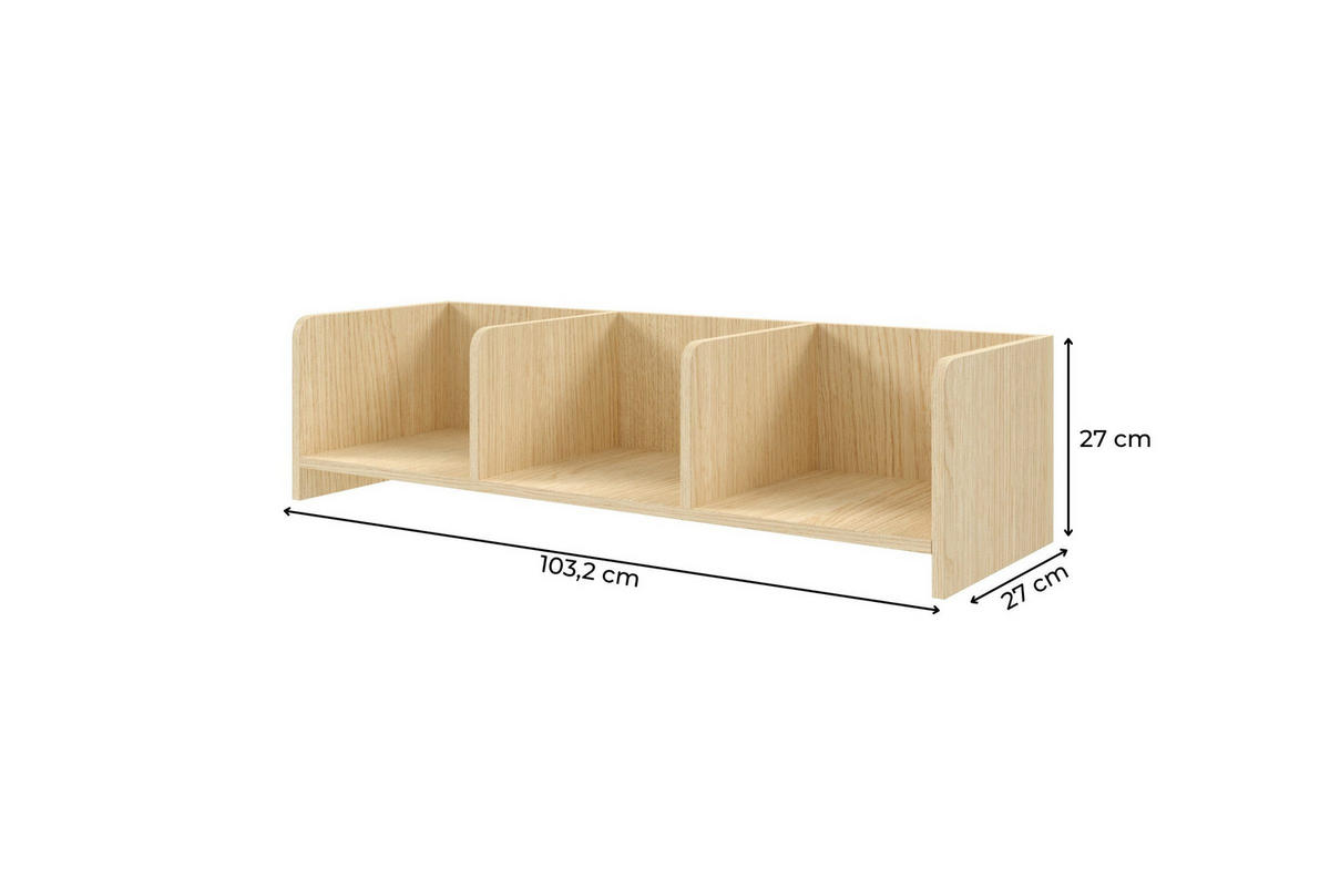 WANDREGAL PAURO 13 103/27/27 cm in Eiche Mavelie / Macadamia - Eichefarben/Beige, Holzwerkstoff (103/27/27cm) - Deine Möbel 24
