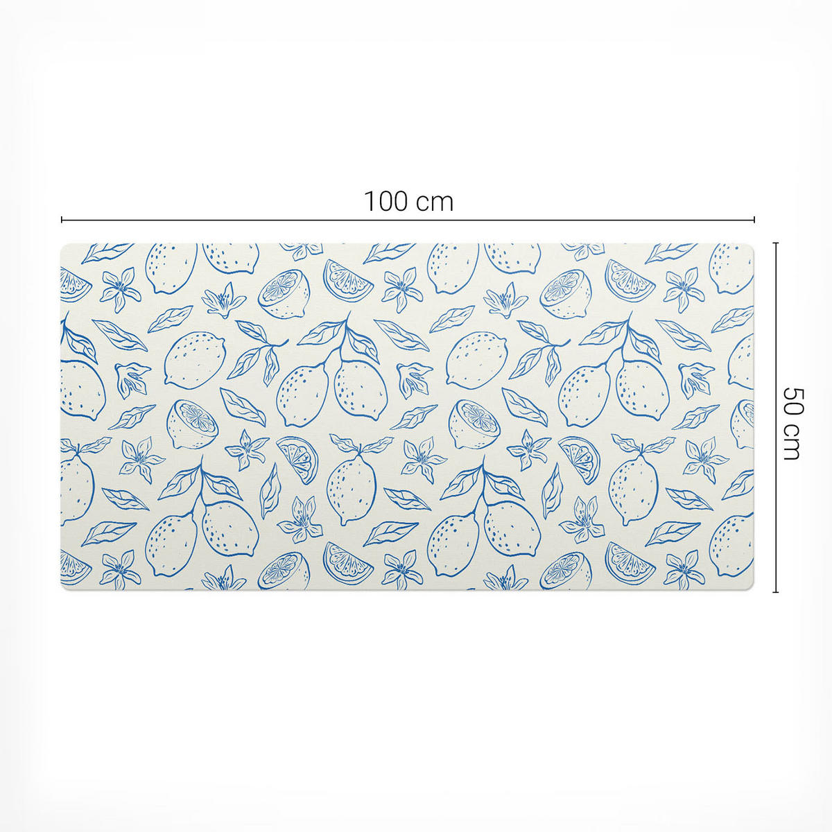 SCHREIBTISCHUNTERLAGE 100x50 cm Blau - Pastellblau, Kunststoff (100/50/1.6cm) - Wallfluent