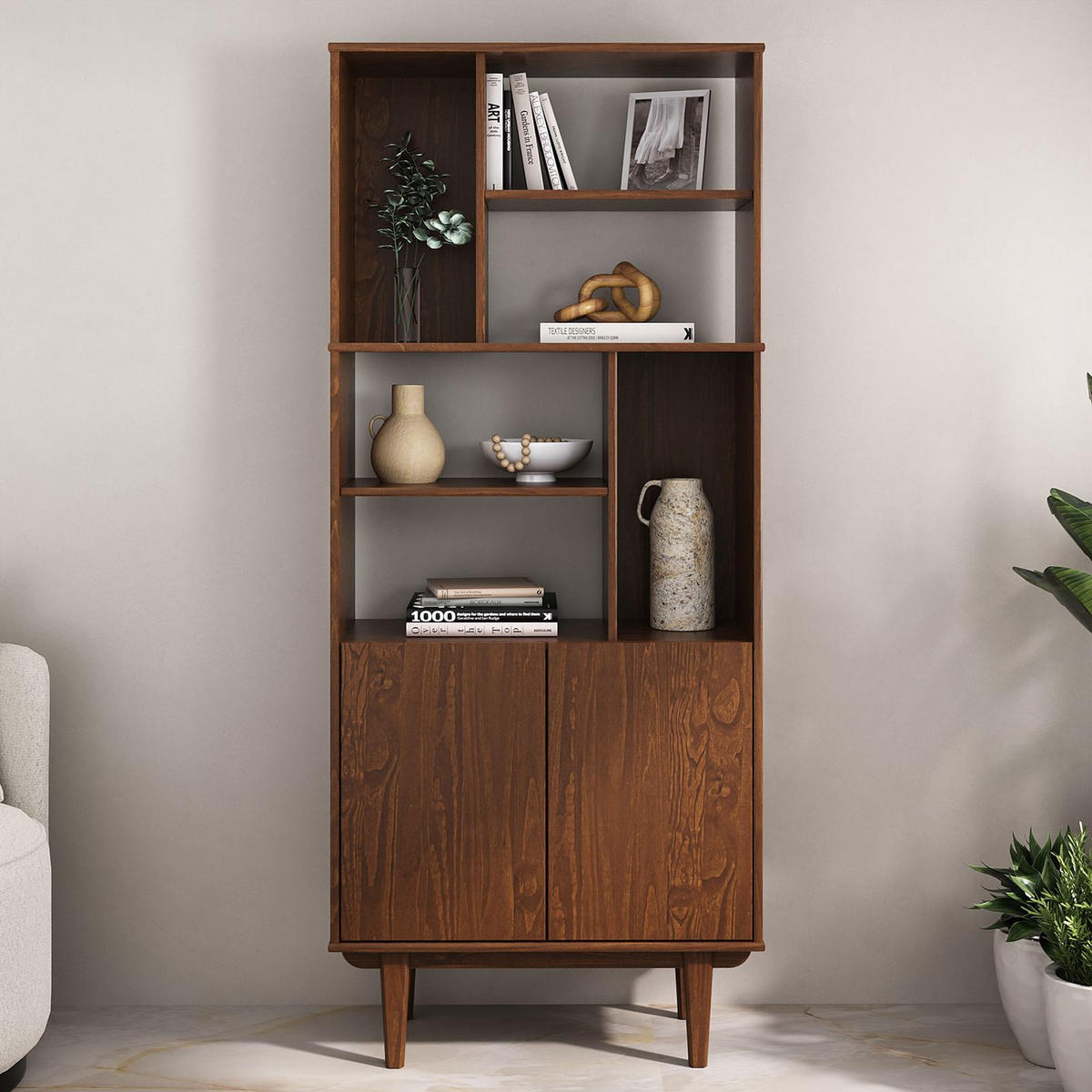 WOHNZIMMERSCHRANK SIMONA Kastanie - Kastanienfarben, Holz (80/188/37cm) - IDIMEX