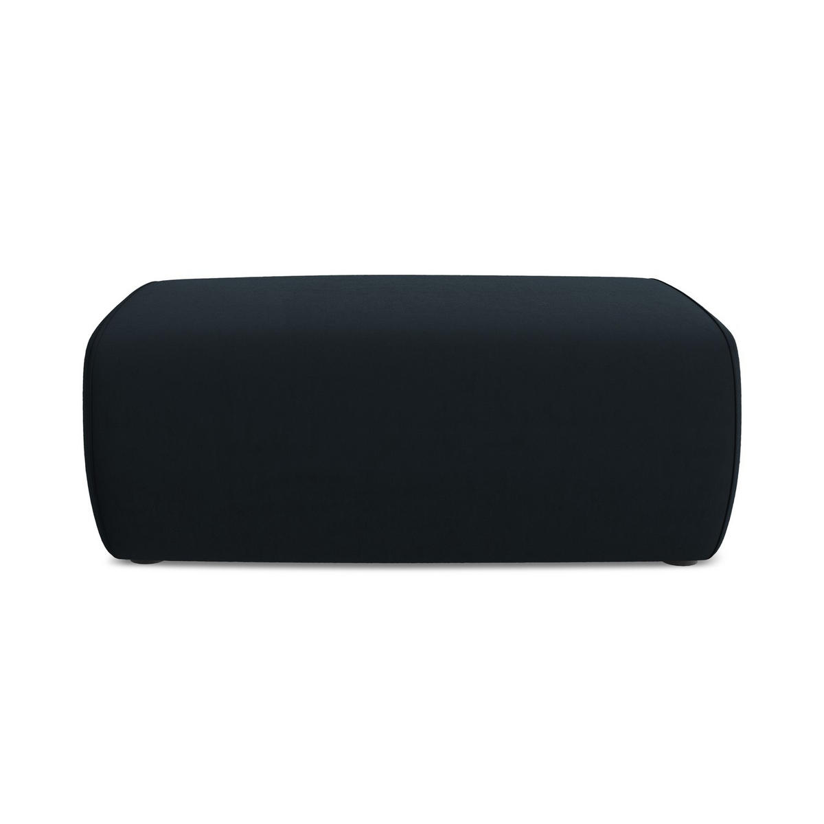 POUF Samt Stoff Blau - Blau/Schwarz, Kunststoff/Textil (102/40/62cm) - Makamii