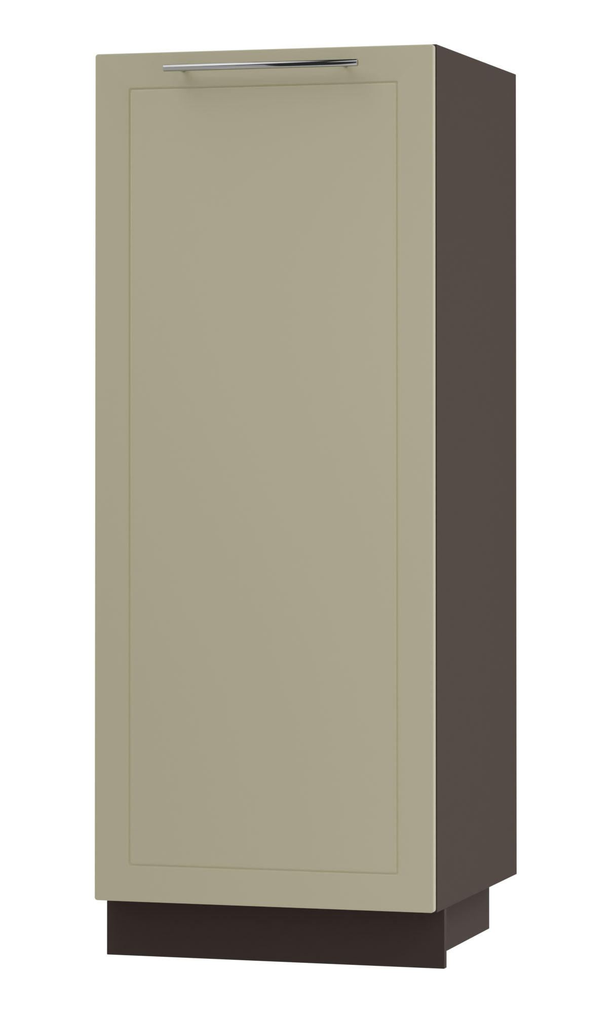 Feldmann-Wohnen Geschirrschrank Creme, Dunkelgrau 60x154x59 cm