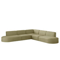 ECKSOFA Palma In Scala - Opal, Holzwerkstoff/Textil (276/276cm) - Fun Möbel