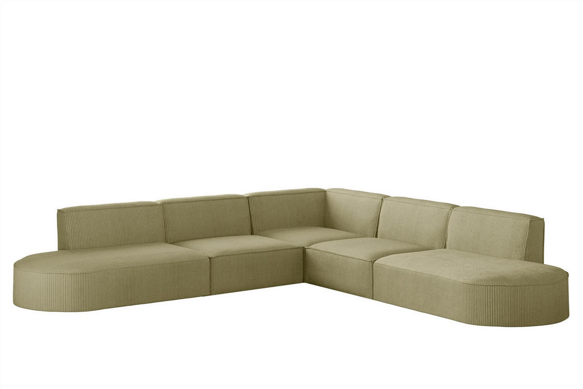 ECKSOFA Palma In Scala - Opal, Holzwerkstoff/Textil (276/276cm) - Fun Möbel
