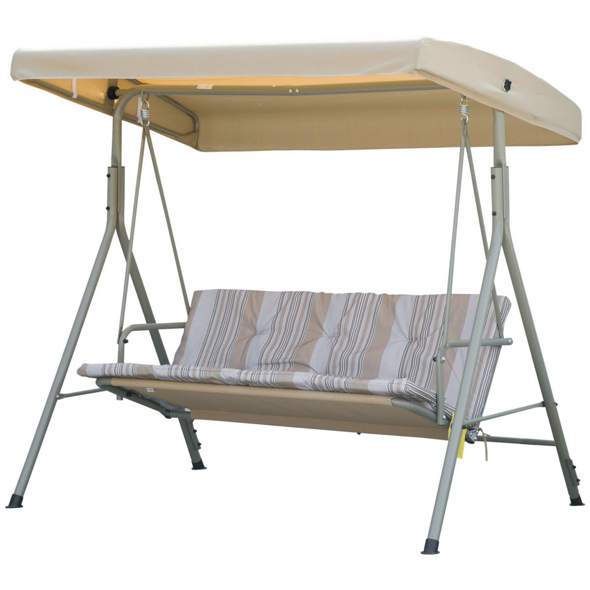 HOLLYWOODSCHAUKEL Hellbraun 3-Sitzer - Braun, Metall (436.88/396.24/279.4cm) - PANGIVO