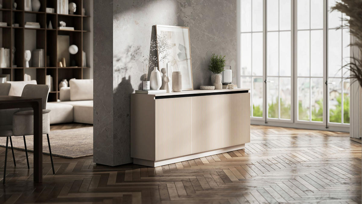 KOMMODE Selene 3D Kachmir Matt Glamour 167 cm - Kaschmir, Holzwerkstoff (166.8/71.4/35cm) - Meble Lindner