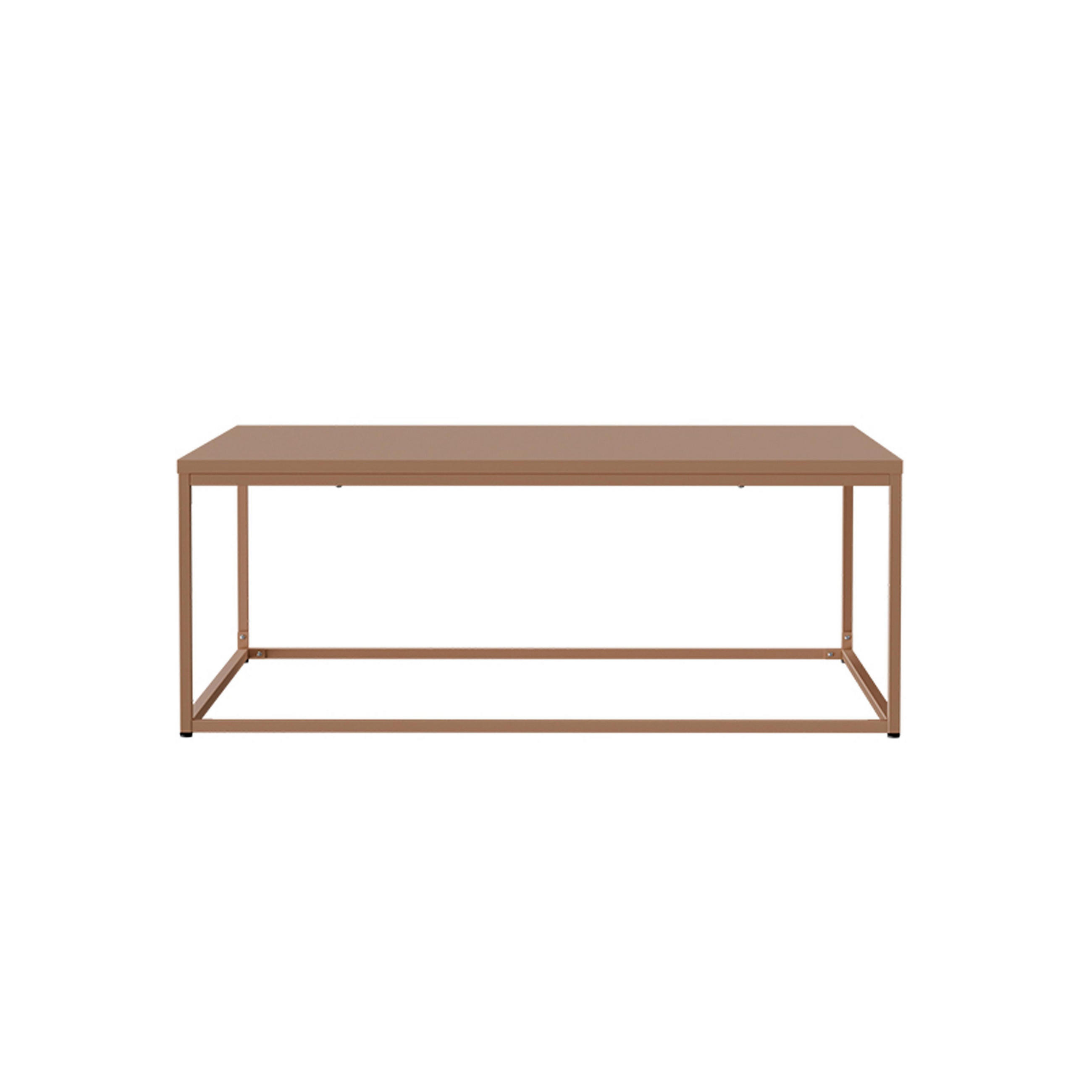 COUCHTISCH 120 cm, Braun - Braun, Metall (90/90/35cm) - Oviala