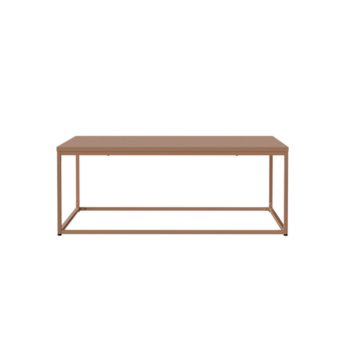 COUCHTISCH 120 cm, Braun - Braun, Metall (90/90/35cm) - Oviala