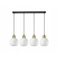 PENDELLEUCHTE Milano Glas - Goldfarben/Schwarz, Glas/Metall (14/65/80cm) - kiki design