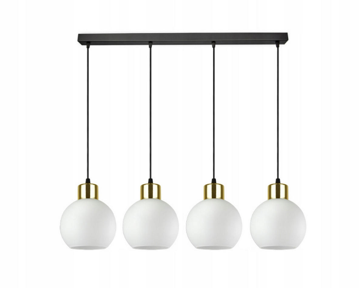 PENDELLEUCHTE Milano Glas - Goldfarben/Schwarz, Glas/Metall (14/65/80cm) - kiki design