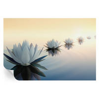 FOTOTAPETE 104x70 cm - Friedliche Aussicht - Weiß, Textil (104/70cm) - Wallfluent