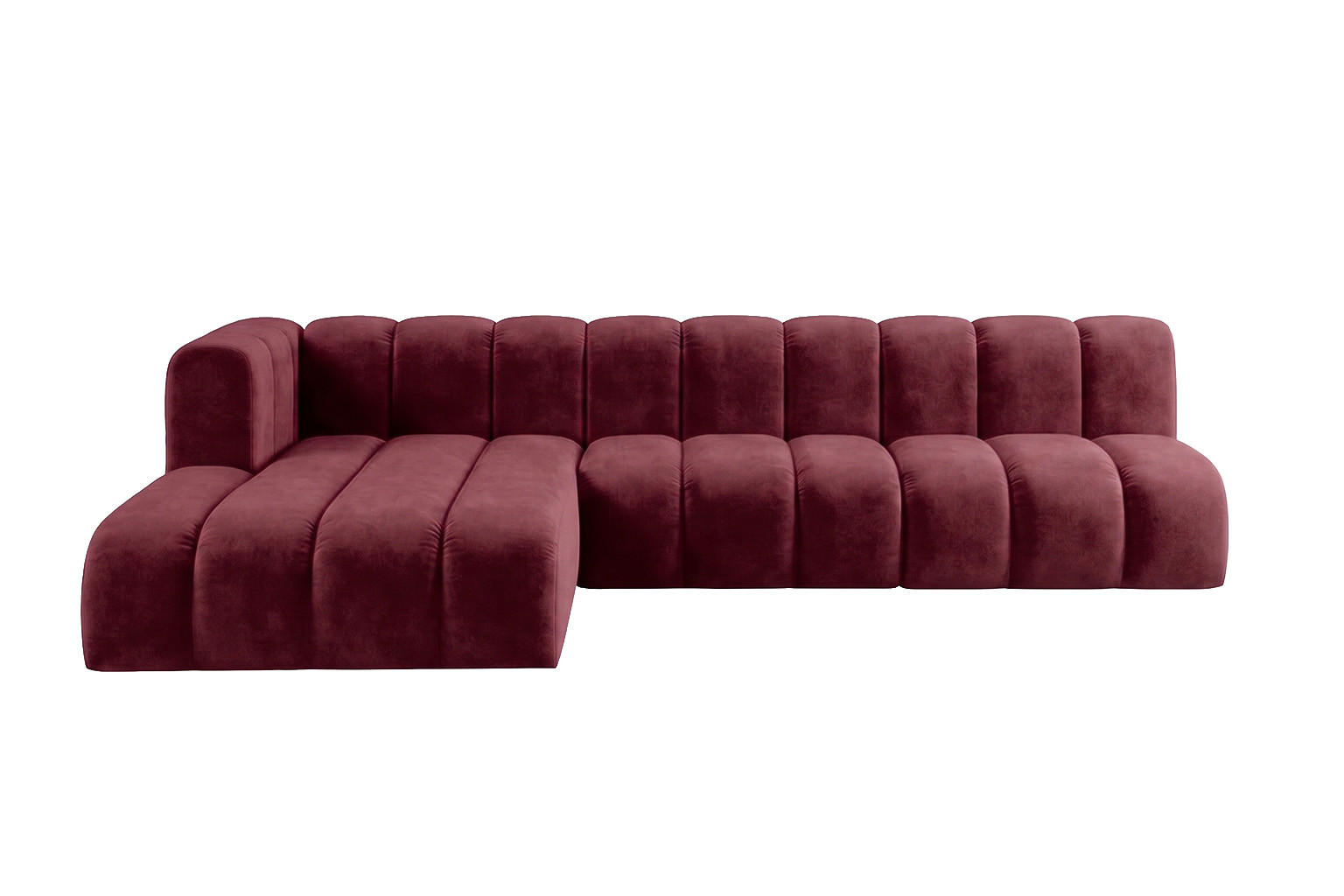 Kaiser Möbel Ecksofa Dunkelrot 295x179 cm
