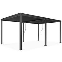 PERGOLA 3x6 m, Grau - Grau, Metall (300/250/600cm) - Oviala