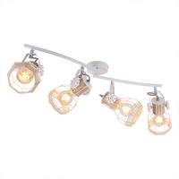 DECKENLEUCHTE Metall Weiß Holzoptik - Weiß, Holz (72/32/20cm) - Globo Lighting