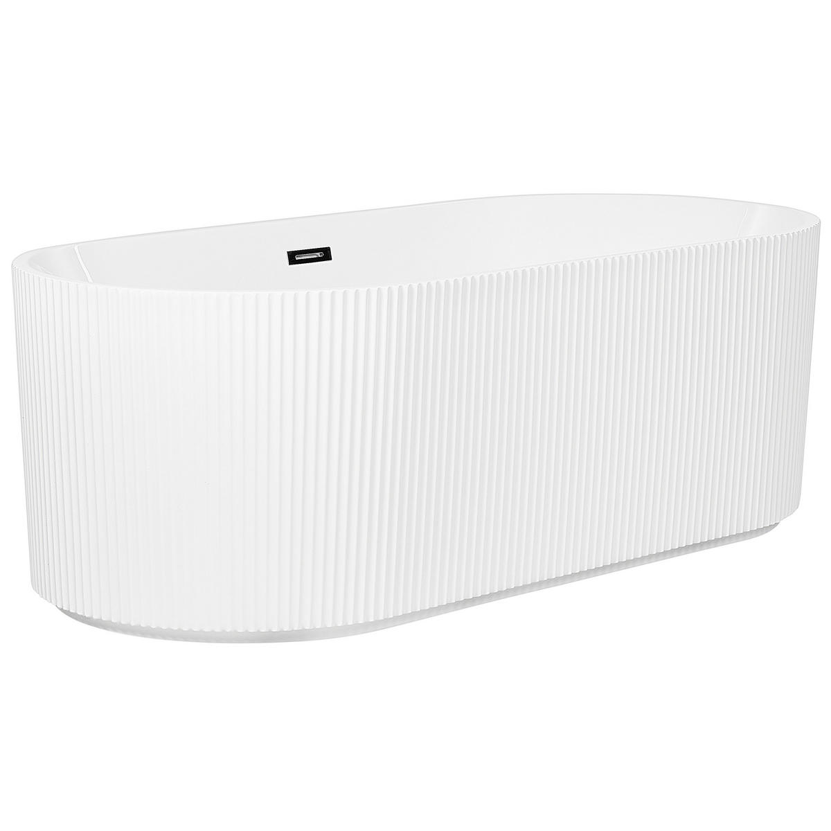 FREISTEHENDE BADEWANNE 80x169x58 cm weiß Gocta - Weiß, Kunststoff (80/58/169cm) - Beliani