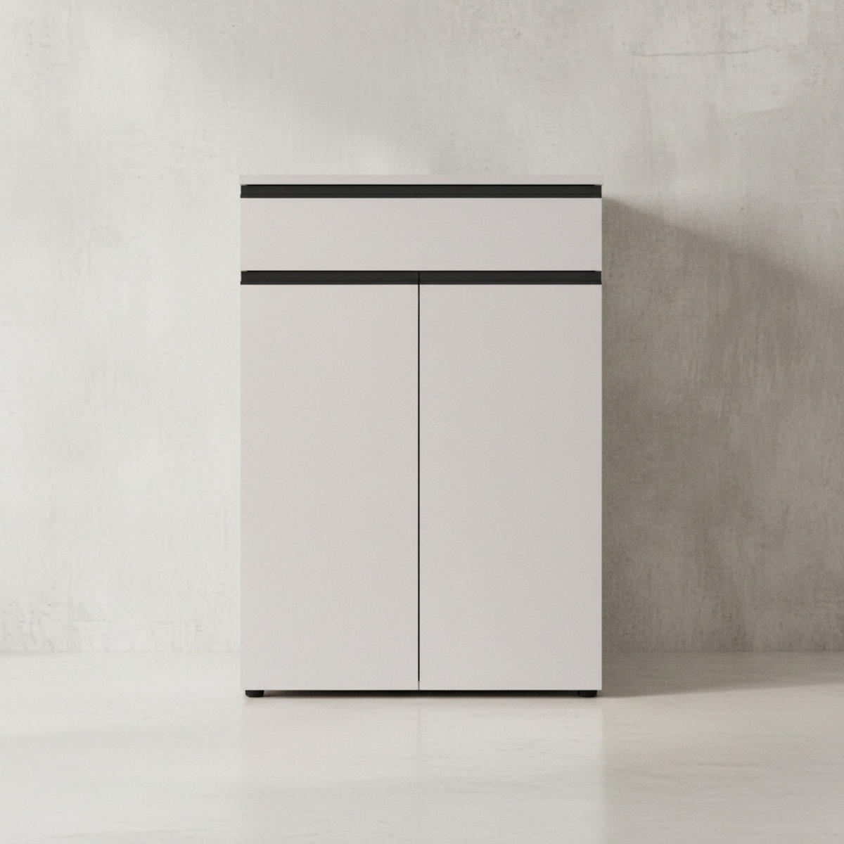 AKTENSCHRANK mit Schublade Soft-Close 81x120x40 cm Greige - Beige, Holzwerkstoff (81/120/40cm) - KADIMA DESIGN