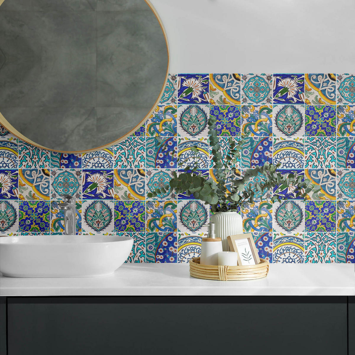 WANDPANEEL 6x 60x30 cm selbstklebend Cordalla - Pastellblau, Kunststoff (30/1.6/60cm) - Wallfluent