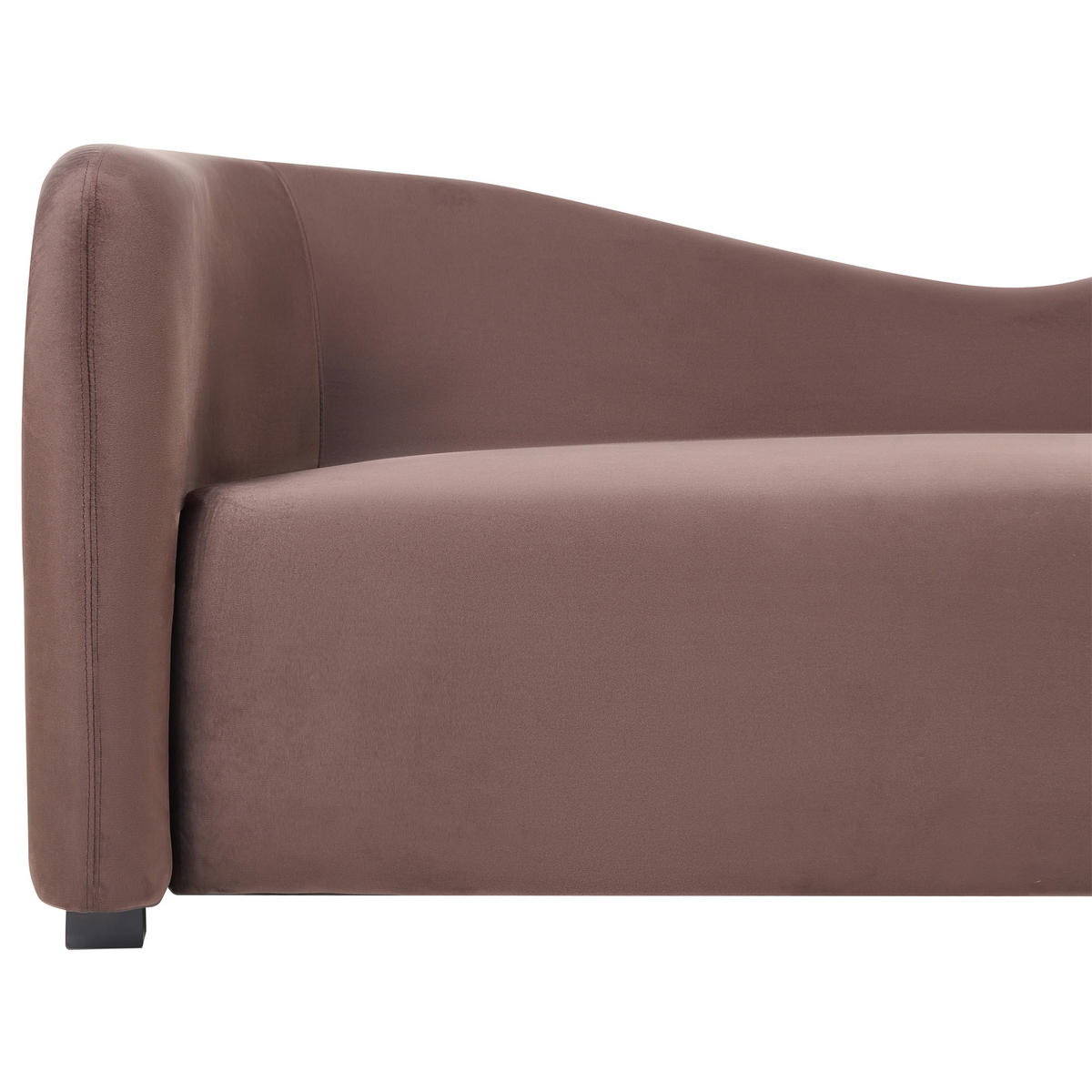 POHOVKA 3-místná Sametová látka Tmavě hnědá Veltada - tmavě hnědá, textil (205/75/90cm) - Beliani