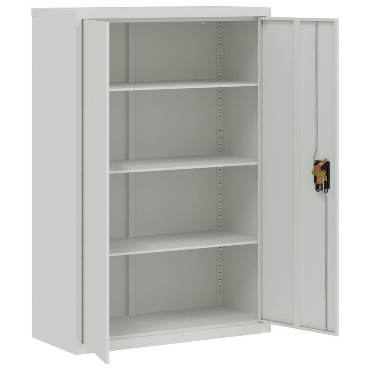 AKTENSCHRANK 90/40/140 Cm Stahl Grau - Grau, Metall (90/140/40cm) - vidaXL
