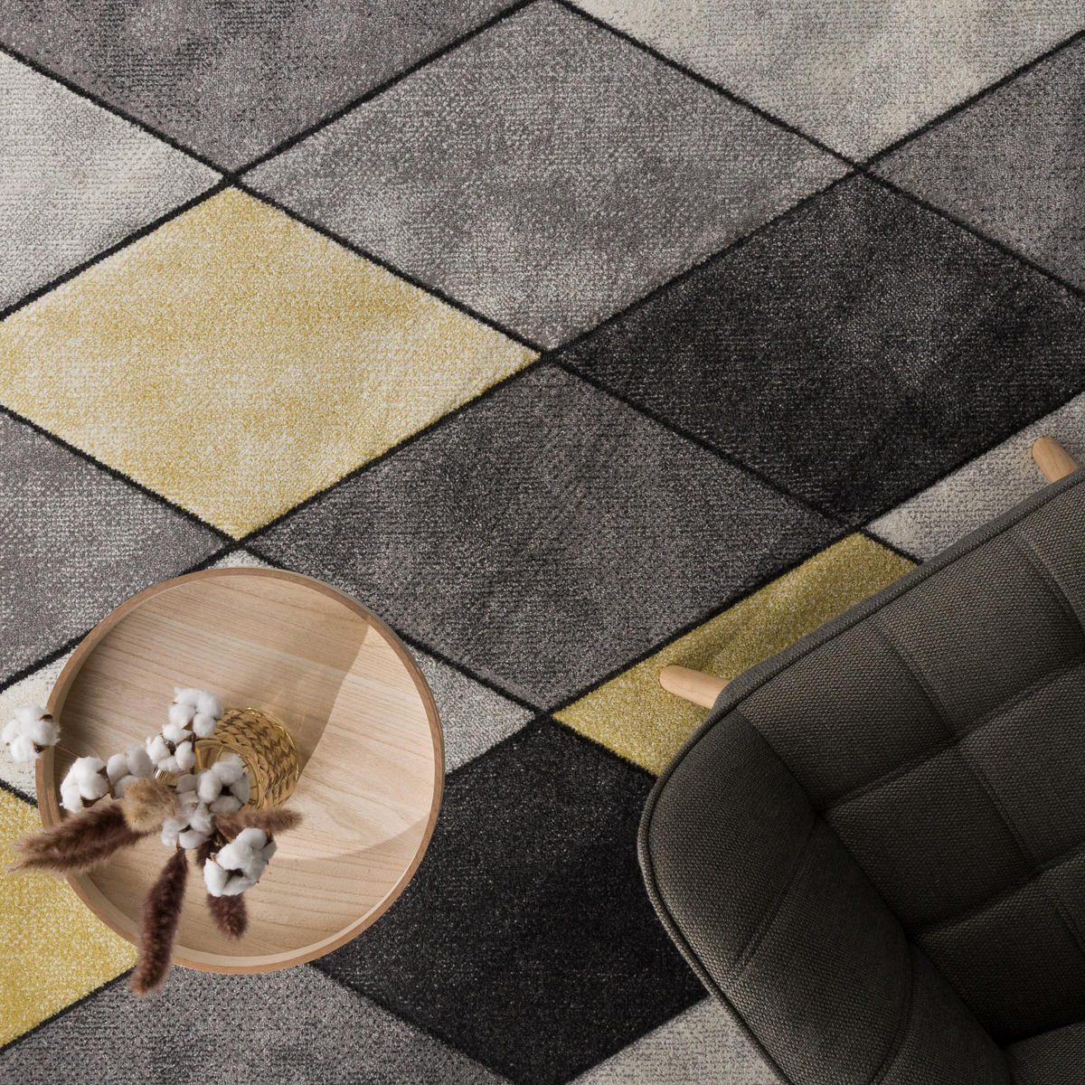 KURZFLORTEPPICH 60/110 cm Lara 238 - Gelb, Textil (60/110cm) - Paco Home