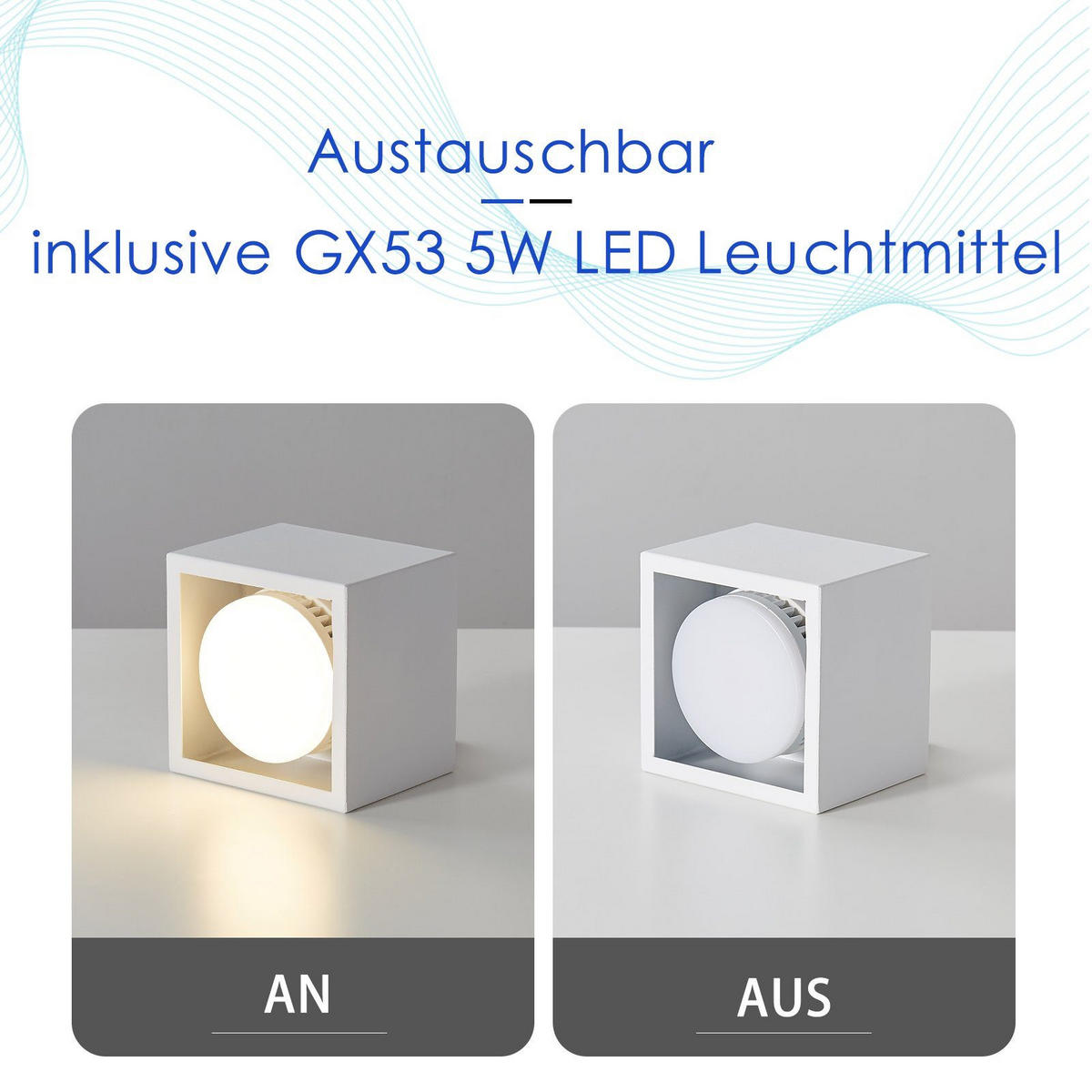 LED-DECKENLEUCHTE Harmonie 1-flammig 10/10/8 cm - Weiß, Metall (10/10/8cm) - Nettlife