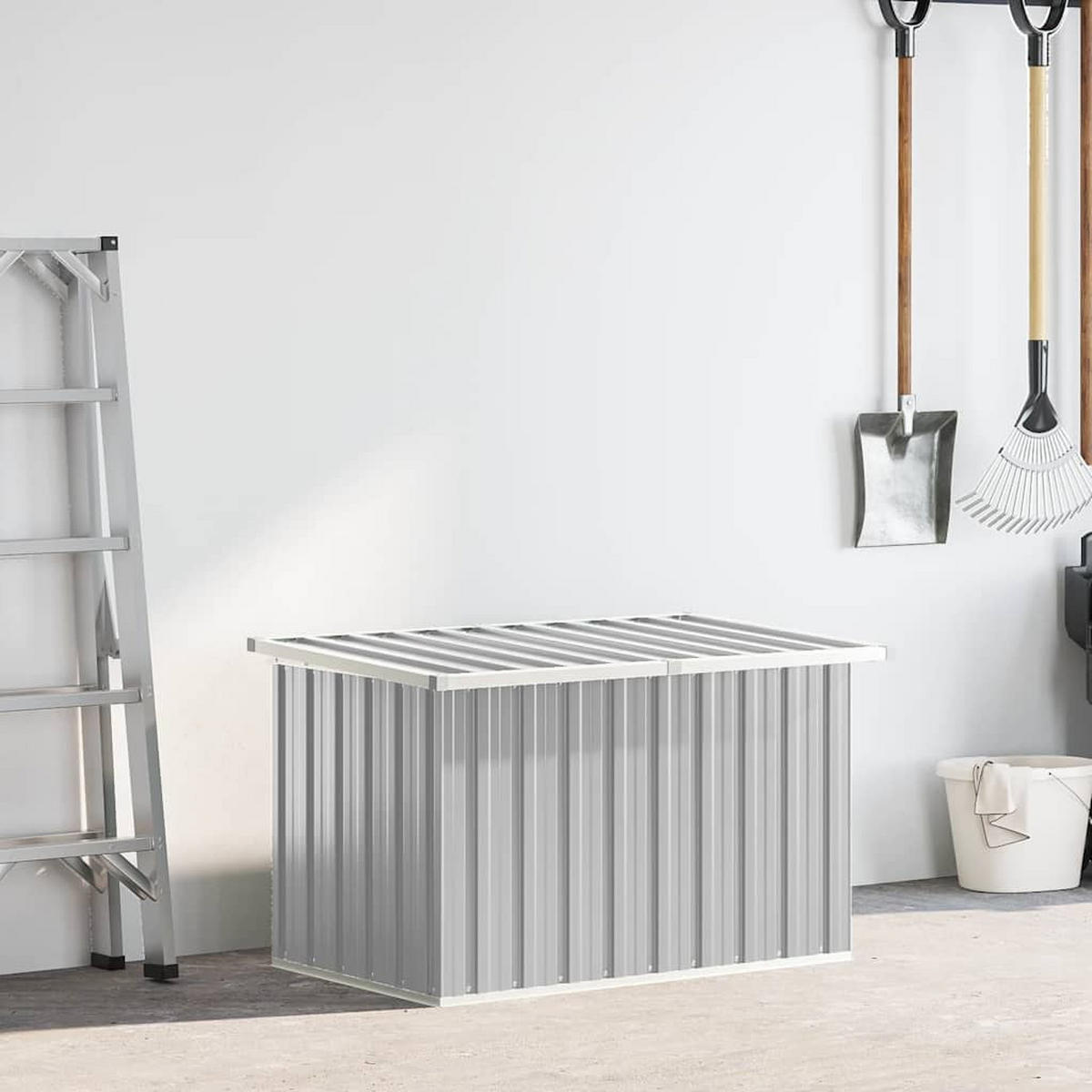 GARTENBOX Grau 109x67x65 cm - Grau, Metall (109/65/67cm) - furnicato