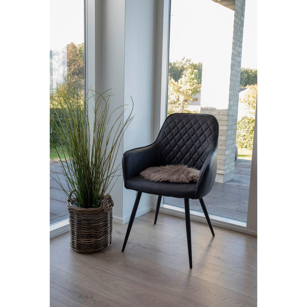 LAMMFELLSITZ Künstlich Polyester Hellbraun - Hellbraun, Textil (35/35cm) - tinkaro