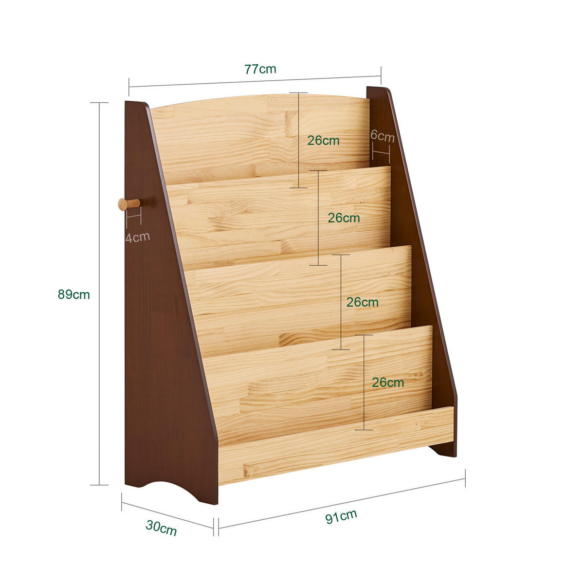 KINDERREGAL Natur - Naturfarben, Holzwerkstoff (91/89/30cm) - SoBuy