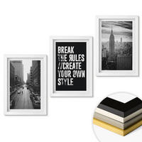 WANDBILDER 3er-Set - 20x30 cm Weißer Rahmen - Inspiration für Schwarz-Weiß-Darstellungen von Stadtstraßen - Weiß, Kunststoff (20/30cm) - ArtPrintCave