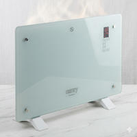 KONVEKTOR CR7721, Elektroheizung, Heizgerät, Schnellheizer, Thermostat, Standheizung, Glasheizung, Raumheizer, mobile Heizung, energiesparend, leise - Weiß, Glas (60/69/10cm) - camry