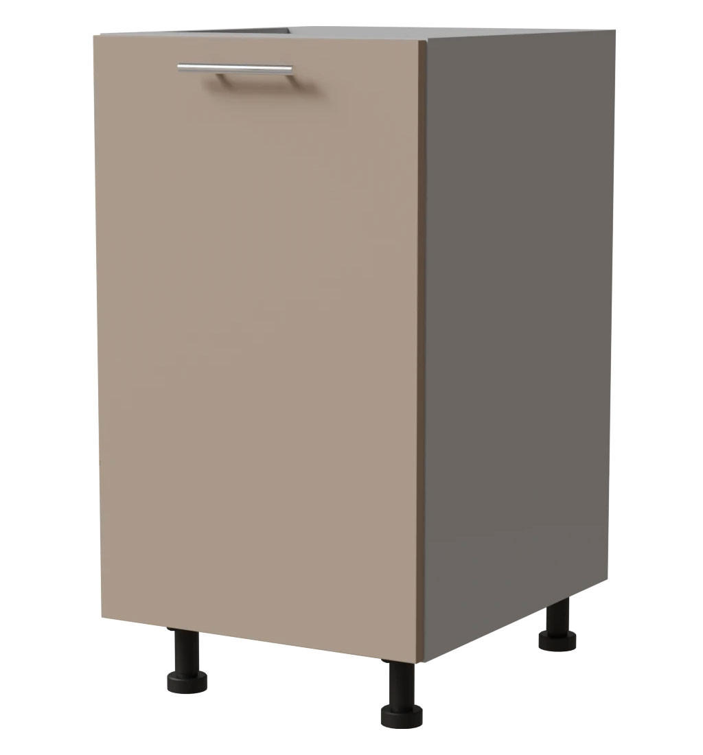 Feldmann-Wohnen Unterschrank Graubraun, Grau 45x82x50 cm