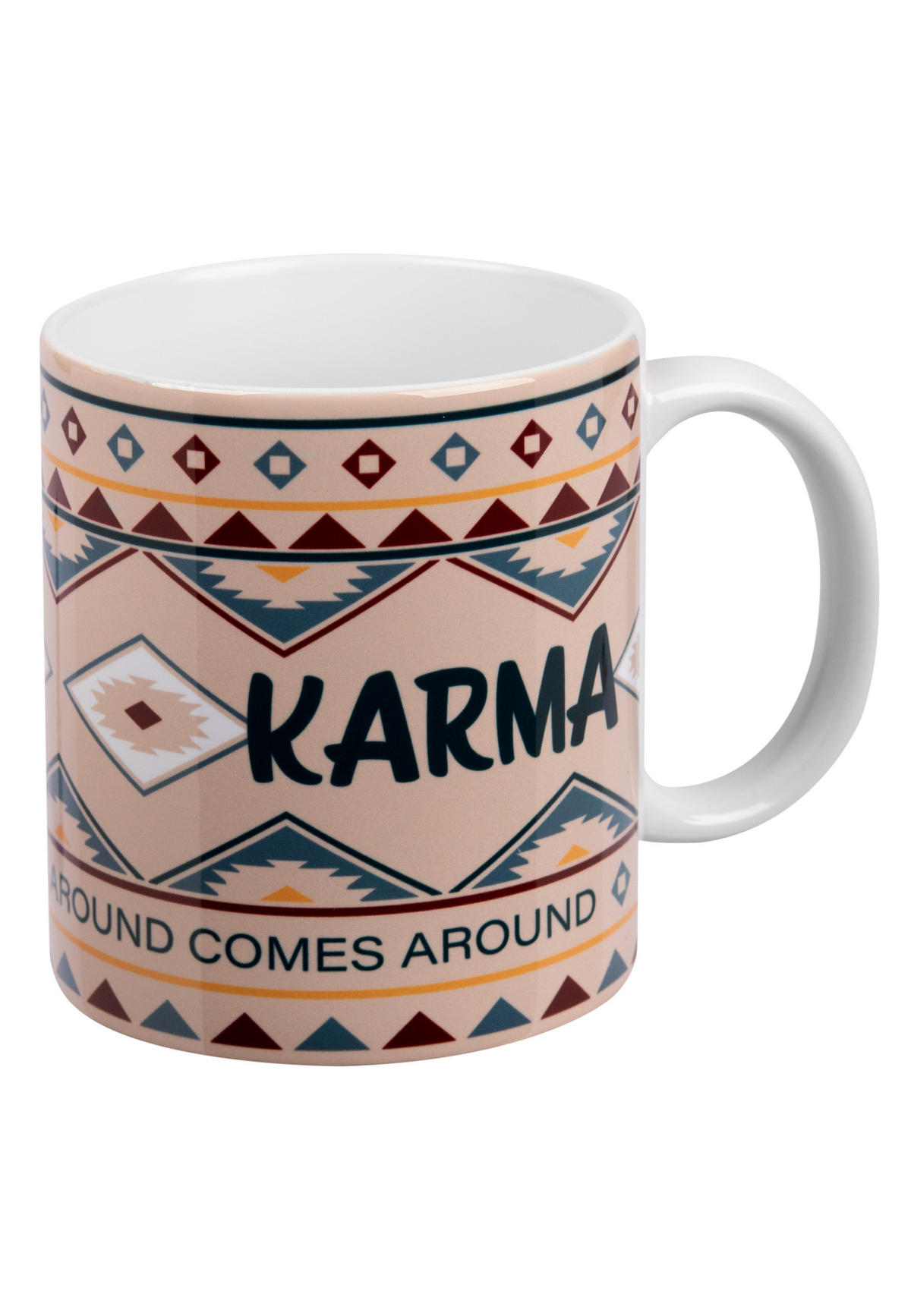 KAFFEEBECHER Karma is a Bi*ch that goes around comes around Mehrfarbig 320 ml - Multicolor, Keramik (0.32L) - United Labels