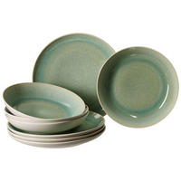 TAFEL-SET Borneo grün 8er Set - Grün, Keramik (17/28.5/28.5cm) - Ritzenhoff Breker