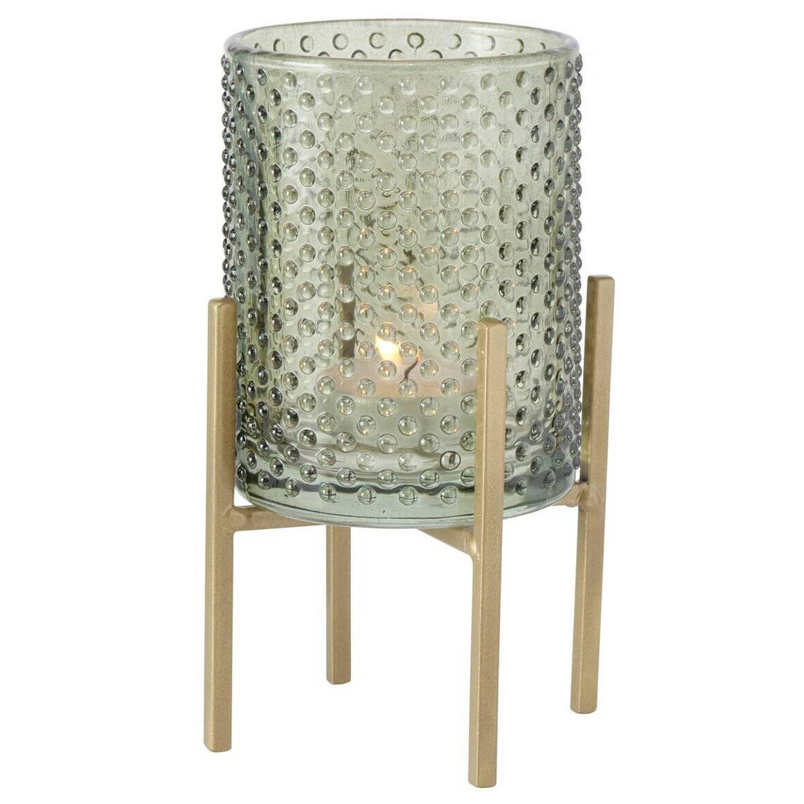 TEELICHTHALTER Bolito Ø 8 cm - Grün, Glas (16cm) - Boltze Home