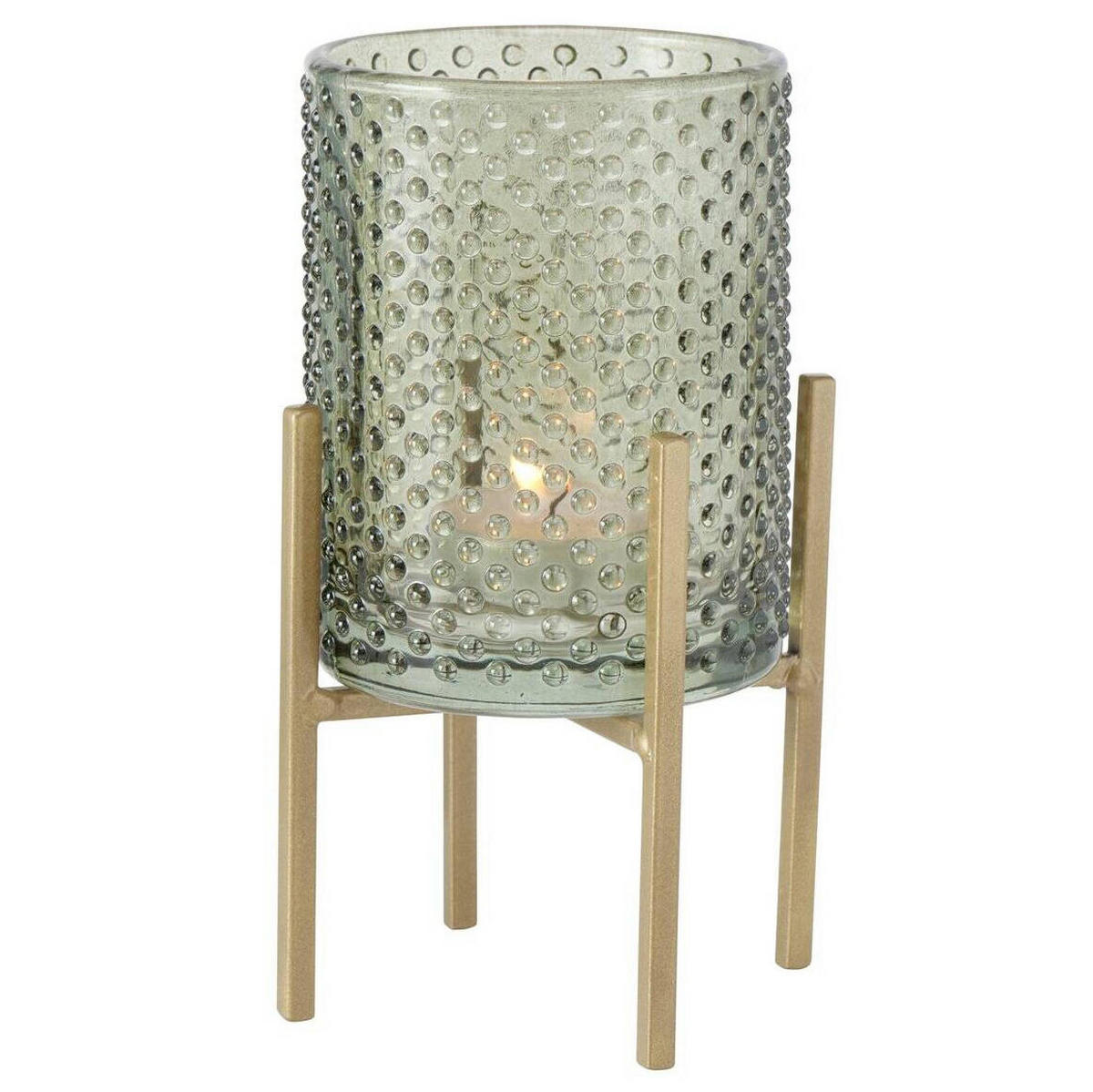 TEELICHTHALTER Bolito Ø 8 cm - Grün, Glas (16cm) - Boltze Home