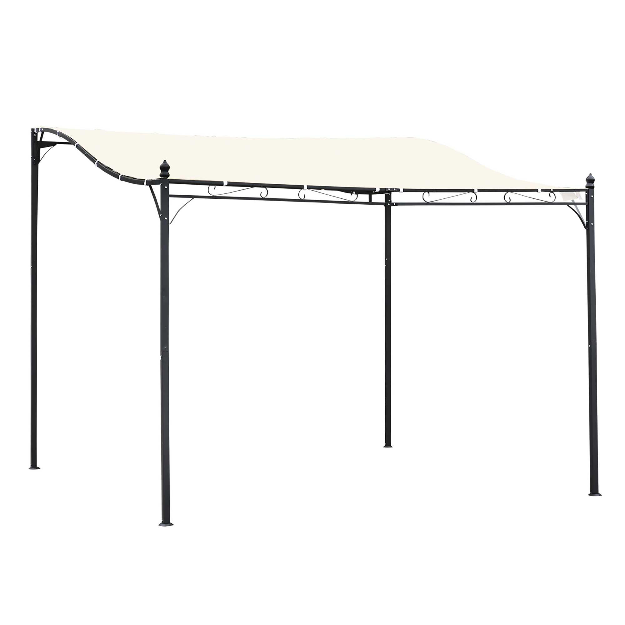PERGOLA Gartenpavillon Metall Creme - Creme, Kunststoff/Metall (297/250/297cm) - Outsunny