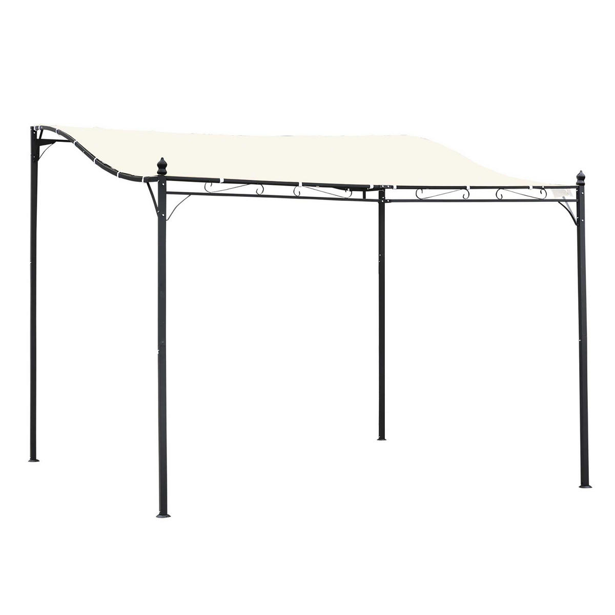 PERGOLA Gartenpavillon Metall Creme - Creme, Kunststoff/Metall (297/250/297cm) - Outsunny