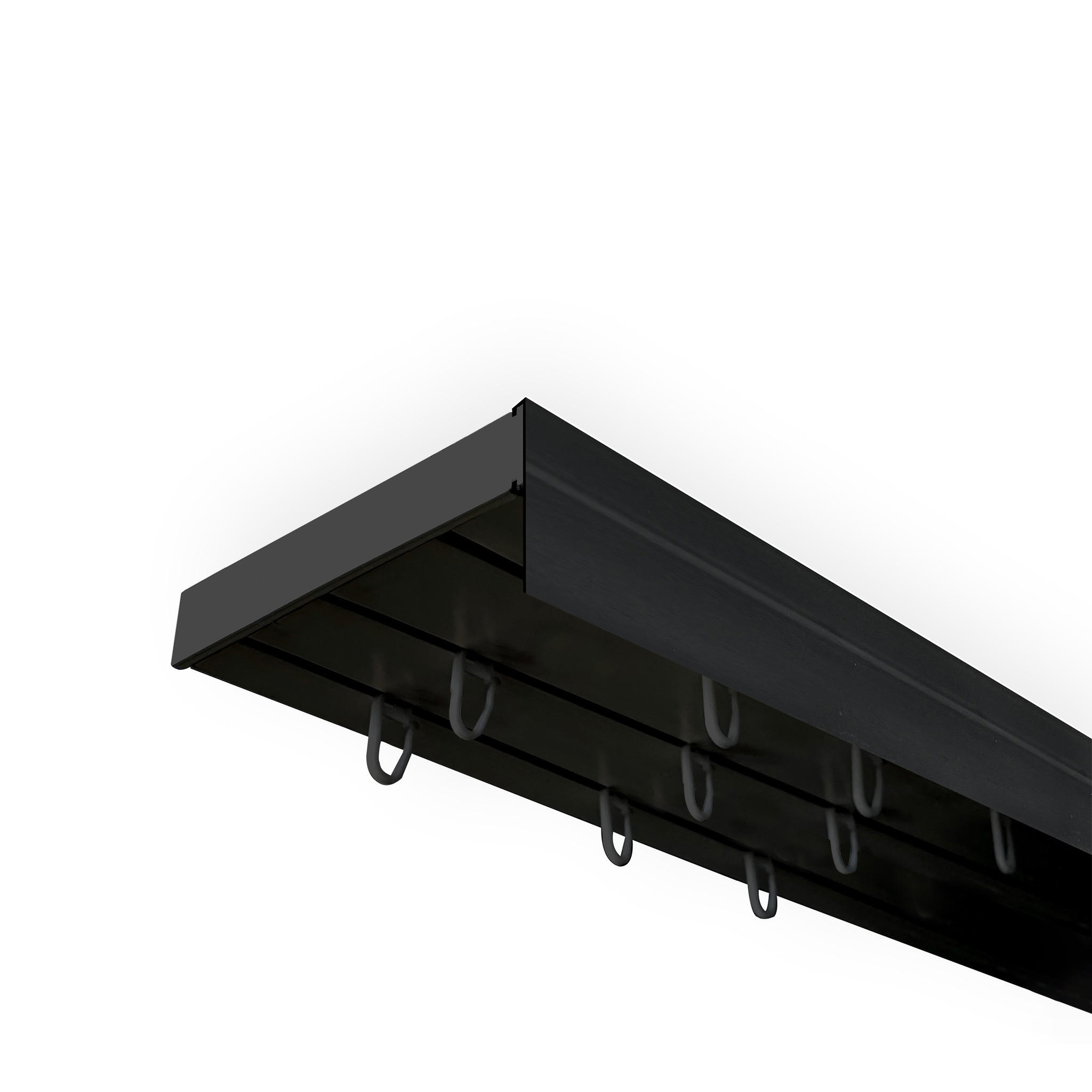 SN Deco Vorhangschiene Schwarz 4.7x1.7x480 cm