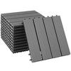 TERRASSENFLIESEN Tegulas,31 x 31 x 2,2 cm,grau - Grau, Kunststoff (31/31/2.2cm) - tectake