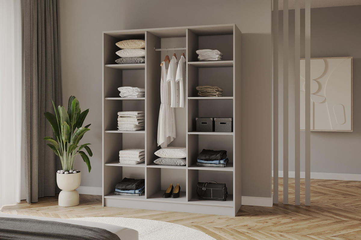 KLEIDERSCHRANK - LUSSO - 150 - Kaschmir - Kaschmir, Holzwerkstoff (150/200/51cm) - ALTDECOR