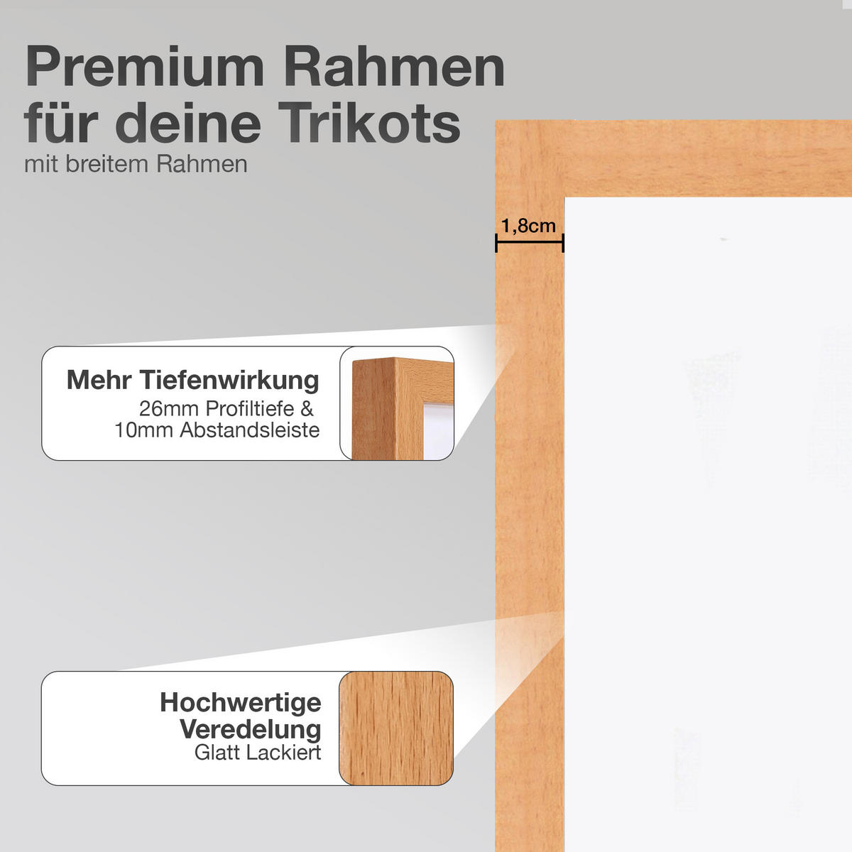 OKVIR ZA MAJICO 50/70 z belim ozadjem - rjava, les (50/70cm) - K-Möbel