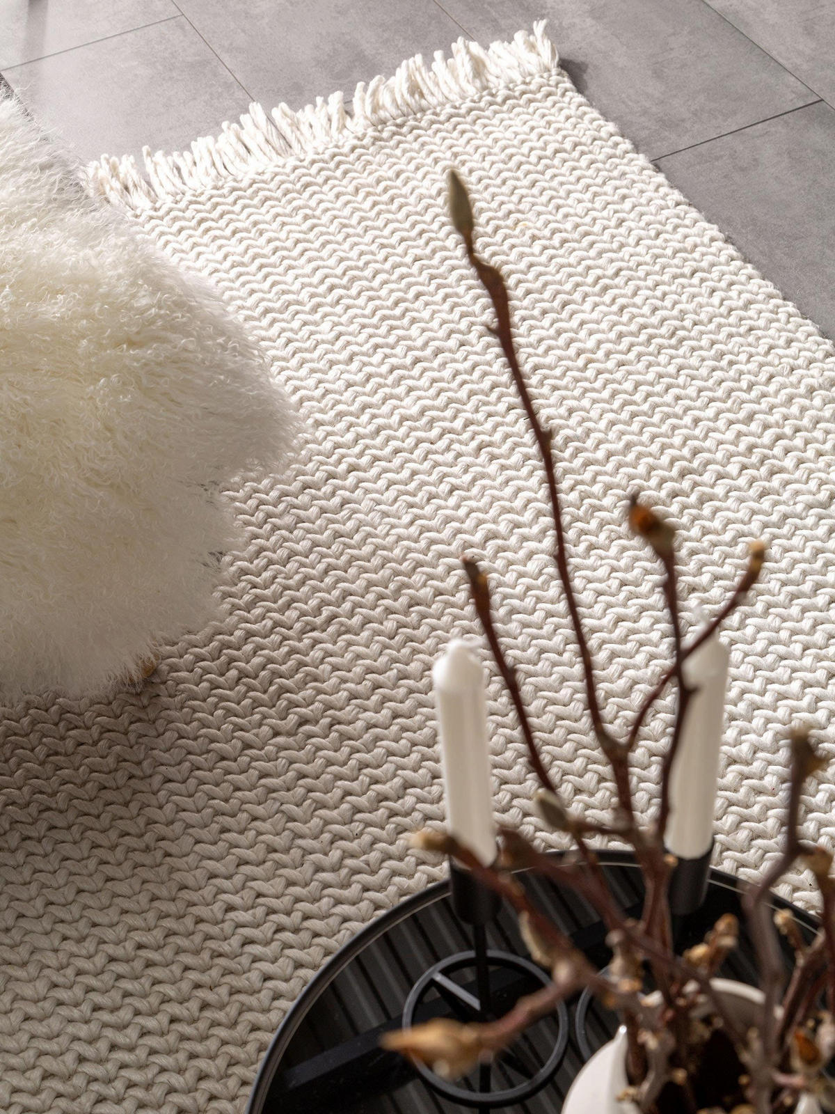 WOLLTEPPICH Velma Ivory 120x170 cm - Creme, Textil (120/170cm) - benuta Pure
