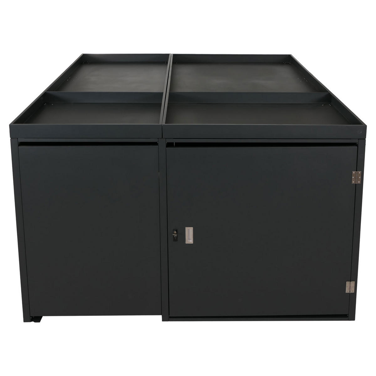 MÜLLTONNENVERKLEIDUNG/RADGARAGE Anthrazit - Anthrazit, Metall (193/130/208cm) - MCW