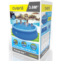 POOL Aufstellpool Ersatzpool Prompt Set rund 366x91cm blau ohne Filterpumpe - Blau, Kunststoff (360/90/360cm) - Avenli