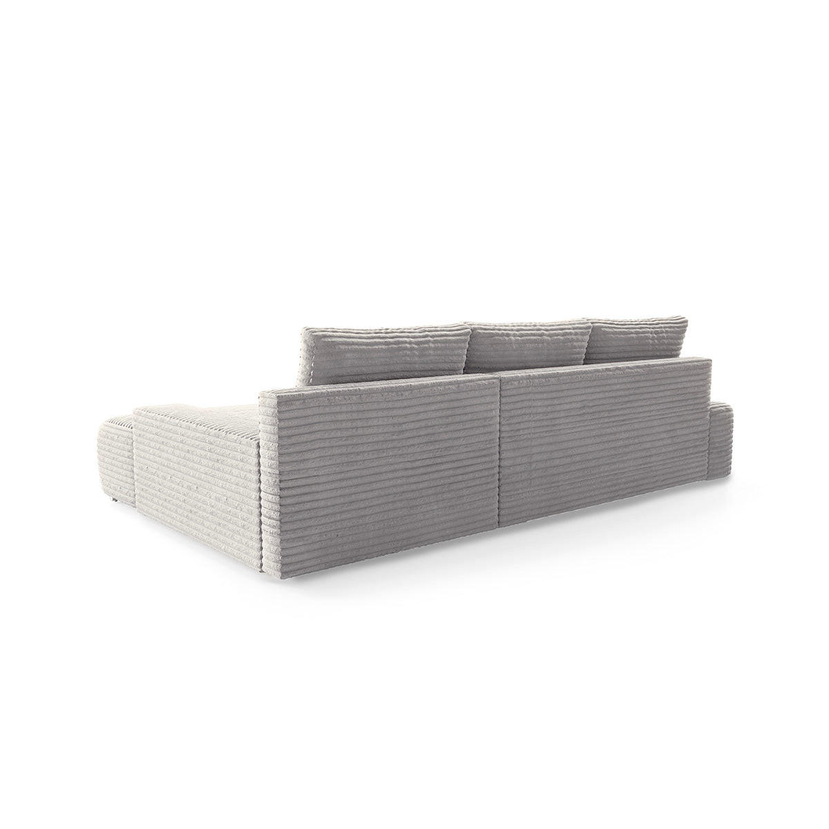 ECKSOFA Ivana 3 Sitzplätze Hellgrau - Hellgrau, Holz (265/172cm) - Petits-meubles