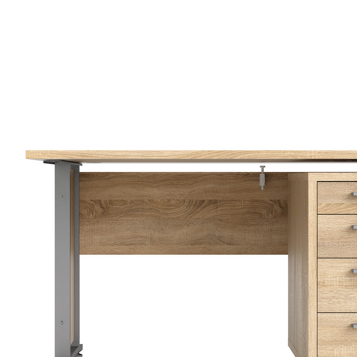 SCHREIBTISCH Eiche Dekor - Eiche Wotan, Holzwerkstoff (80/150/75cm) - ebuy24