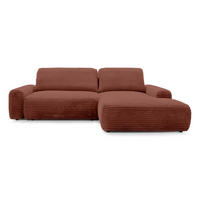 ECKSOFA Dori Terracotta - Terracotta, Textil (225/155cm)