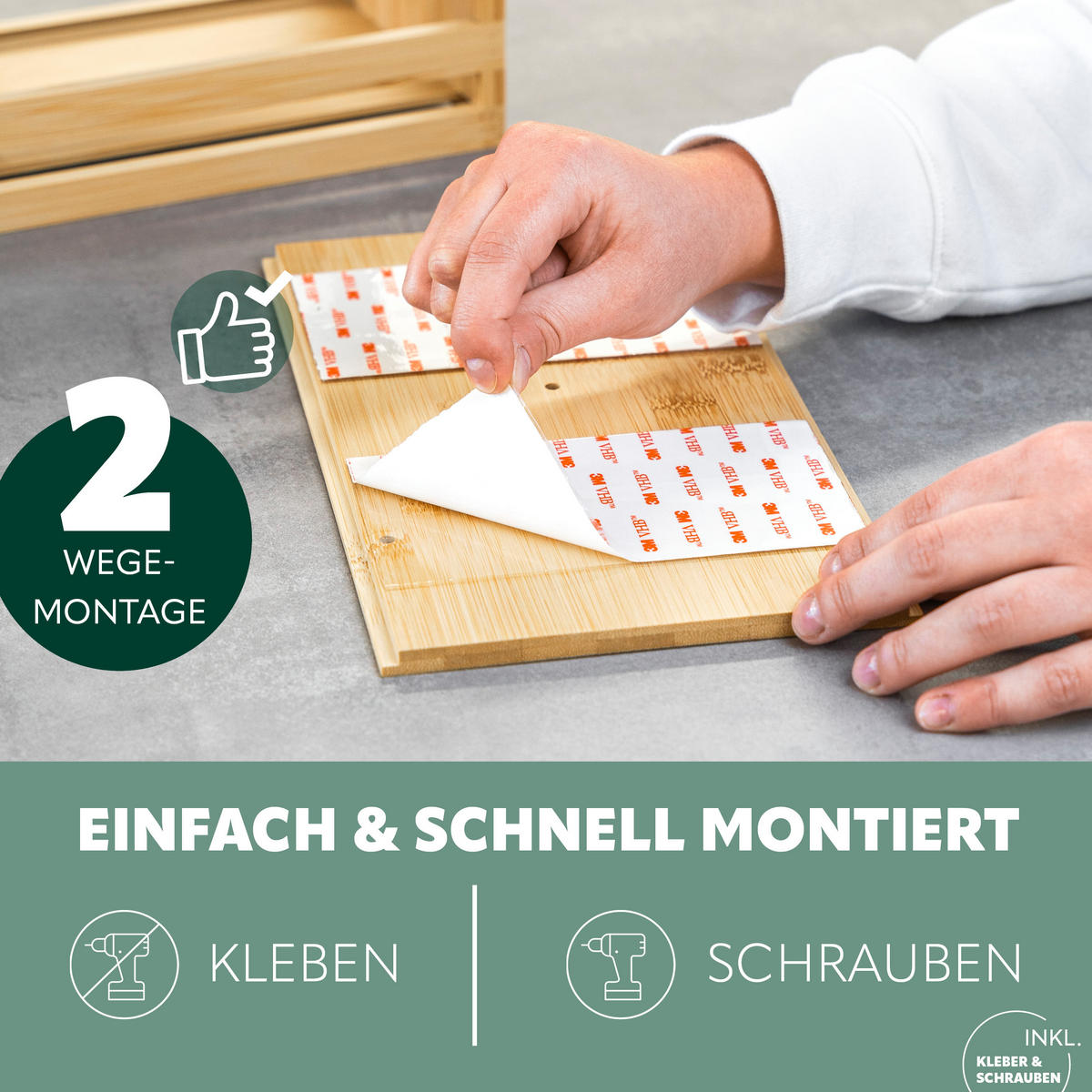 GEWÜRZREGAL, Bambus - Braun, Holz (29/16/24.5cm) - eluno